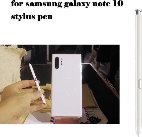 Note 10 S Pen Replacement - Stylus Pen for Samsung Galaxy Note 10/10 Plus/10 5G, Without Bluetooth (White)