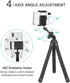 Phone Tripod, Flexible Tripod, Upgrade 4-Axis Angle Adjustment, Unique 360° Rotating Holder, Sturdy Octopus-Style Legs, and Wireless Remote Shutter for iPhone, Android Phone, DSLR Camera, and GoPro.