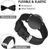 2 Pcs Quick-Release Silicone Watch Bands, Waterproof Soft Straps with Stainless Steel Buckle for Smart Watch