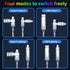 4 in 1 USB Charging Cable 2 Pack 3.3ft Light up USB-C Cable Multicolored RGB Starlights USB C to C Cable with EVA Case LED USB A to USB C Cable,for Phone15 14 13 12 Mac,Samsung S24 S23 S22