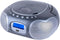 HANNLOMAX HX-309CD Portable CD/MP3 Boombox, AM/FM Radio, Bluetooth, USB Port for MP3 Playback, AC/DC Operated (Grey)