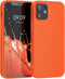 kwmobile Case for Apple iPhone 12 / iPhone 12 Pro - Soft Slim Protective TPU Silicone Cover - Neon Orange