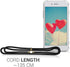kwmobile Crossbody Case for Apple iPhone 7 Plus/iPhone 8 Plus - Clear TPU Cover with Lanyard Strap - Black/Transparent