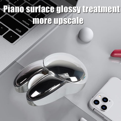 Wireless Mouse Cute Bunny Bluetooth Dual-Mode, Small Quiet USB Optical Silent Kawaii Rabbit for PC, Silver