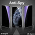 3 Pack Anti-Blue Privacy Tempered Glass Suit for iPhone 14 / iPhone 13 / iPhone 13 Pro Anti-Spy Screen Protector Anti-Peeping Film 9H Hardness Anti-scratch 6.1 inch (Blue)