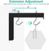 WALI Universal Projector Screen Ceiling Mount with Adjustable Extension Kit, Holds up to 66 lbs, Black