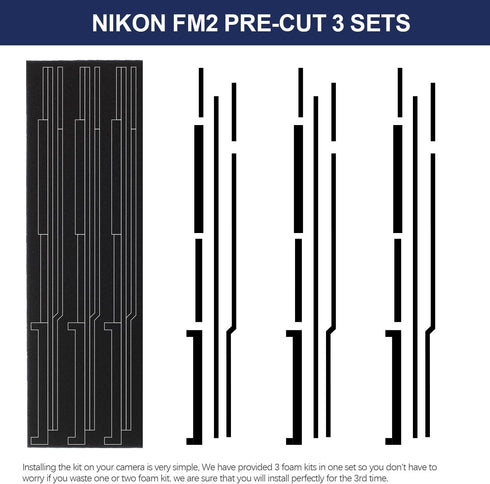 Pre-Cut Light Seal Foam Sponge Kits - Repair for Nikon FM FM2 FE FE2 Film Camera