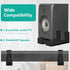 WALI Universal Soundbar Wall Mount, Center Channel Speaker Dual Bracket Holds up to 33 lbs, Black