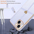 Teageo Cute Love Heart Luxury Electroplate Case for iPhone 14, Raised Camera Protection Bumper, Purple