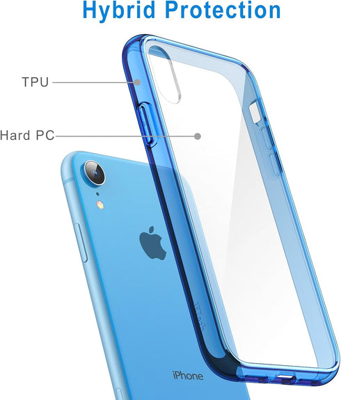 JETech Case for iPhone XR 6.1-Inch, Anti-Scratch Clear Back, Non-Yellowing Shockproof Bumper Cover