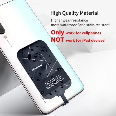 Nillkin Qi Receiver USB C, Thin Wireless Charging Receiver for Galaxy A51/A20E/A20, Pixel 2 and Other Type-C Android