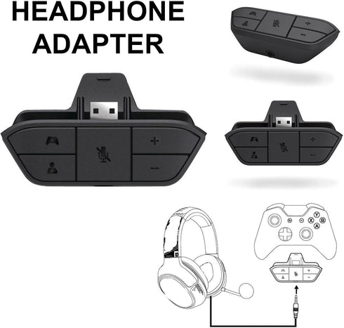 Fuhiueos Headsets 3.5mm Headphone Sound Adapter for Gamepad Use Any with Quick Firmware Updated Required
