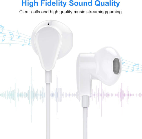USB C Headphone for iPhone 15 Pro Max Plus, Galaxy S24, S23, S22, S21, S20, A53, A54, Samsung Flip, USB Type C Earphone