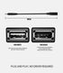 USB Cable, 2-Port USB 2.0 Male to Female Splitter, High-Speed Charging & Data Transfer for Laptop, Car, Mac, TV, PC, Xbox, HDD