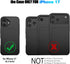 Nvollnoe 17 6.3 inch(Black) Compatible with iPhone Case with Card Holder Dual Layer Heavy Duty Protective Shockproof
