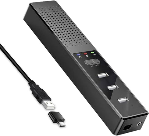 Cykvis 3 in 1 USB Computer Speaker with Microphone, PC Laptop Desktop Conference