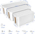 Naeety Set Cable Organizer Box of Three, Power Cover Cord Holder Surge Protector for Desk (White)