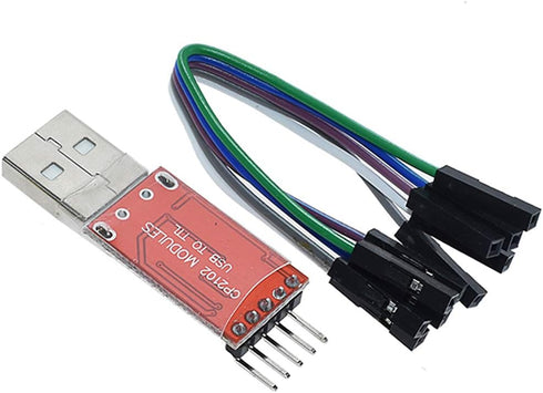 HiLetgo CP2102 USB 2.0 to TTL Module Serial Converter Adapter with Jumper Wires