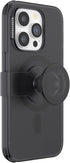 PopSockets iPhone 14 Pro Case with Phone Grip and Slide, Black Translucent Phone Case Compatible with MagSafe, Wireless