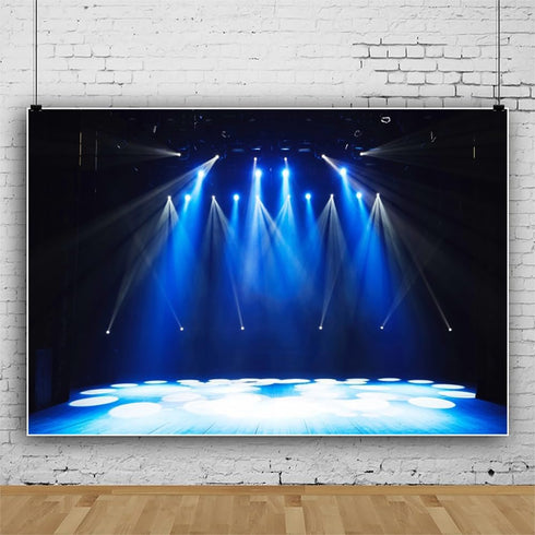 Leowefowa 10x8ft Vinyl Stage Concert Backdrop Spotlight Lights Night Club Photo Background Let's Glow Crazy Theme Party