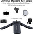 Generic 1/4" Mini Tripod Compact Desktop Stand with Screw Interface, Non-Slip Rubber Feet, Lightweight & Portable
