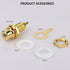 10Pcs Audio Terminal Jack Panel Mount | RCA Lotus Head Welding Female Socket Connector (5Pcs Black + 5Pcs Red)