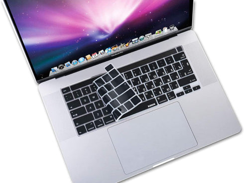 XSKN Russian Language Silicone Keyboard Cover for 2019 2020 MacBook Pro 16.2 13.3 inch with Touch Bar and Touch ID