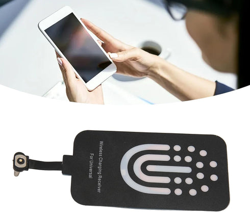 Wireless Charging Receiver, Type C 2000mA Wireless Charger Receiver for Galaxy A40 A20E, Thin Wireless Charging Adapter