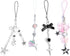 Ruittos 1-4PCS Cute Phone Charms Aesthetic Y2K Cellphone Charms Strap Pink Strawberry