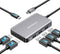 SWITCHFLUX USB C Docking Station Dual Monitors Adapter,6 in 1 USB C Hub
