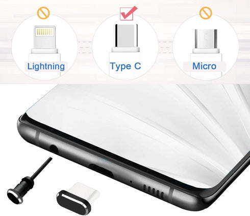 USB C Anti Dust Plugs Protector, Waterproof C Port Cover Cap Phone Charm 4 PCS for iPhone 15/Samsung