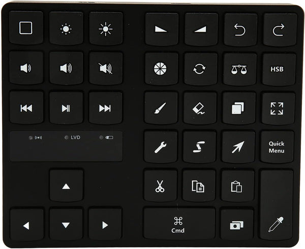 Pomya Mini Drawing Keyboard, 35 Keys Shortcut Keyboard for Procreate, One Handed Graphic Drawing Keyboard for iOS