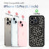 AIGOMARA iPhone 15 Pro Case - Black Leopard Pattern, MagSafe Compatible, Soft TPU Bumper, Hard PC Back, Shockproof Slim