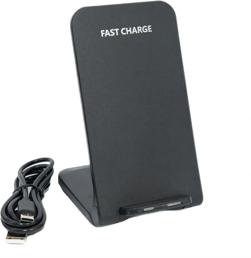Wireless Charging Station, 15W Fast Wireless Charging Station with Sleep-Friendly Adaptive Light, Compatible with