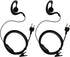 2Pcs G Shape Clip-Ear Walkie Talkie Headset Earpiece with Mic for Midland LXT118 GXT1000VP4 LXT500VP3