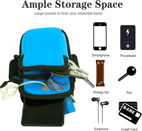Phone Holder for Running, Armband Sleeve for iPhone 15 14 13 12 11 Pro Max, Galaxy Ultra S24 S23 S22 S21, Keys Cell Arm