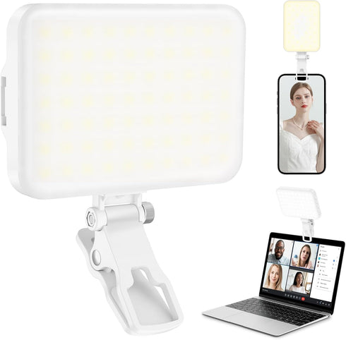 ALTSON 60 LED Portable Selfie Light Video Conference Lighting with Clip & Camera