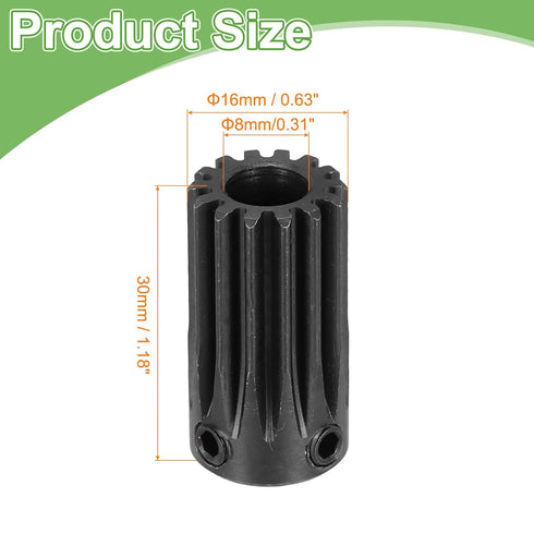1Pcs 1M 14T 8mm MECCANIXITY Steel Motor Pinion Gears, RC Motor Gears Fits Shaft Bore for RC Vehicles Truck Drift Remote