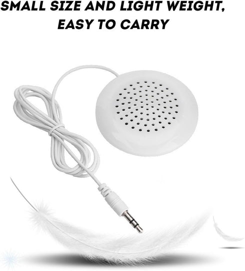 Mini Portable Speaker, DIY Pillow Speaker, 3.5mm Mini Stereo for MP3 Phone, Great Compatibility, True HD Sound