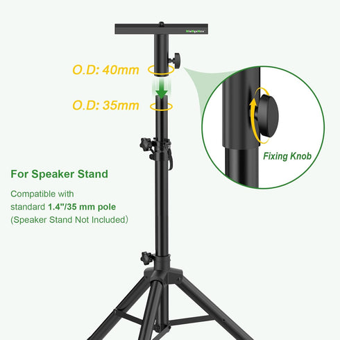 T-Bar Lighting Extension DJ Lighting Stand, Cross Bar for Speaker Stand Tripod Mount