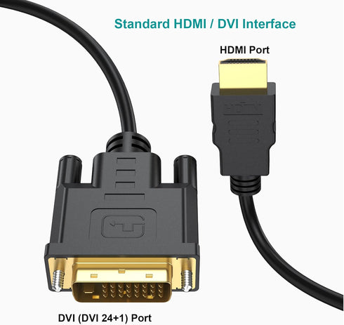 UV-CABLE 5-Pack, 6 1080P (5, HDMI to DVI Cable Ft Bidirectional DVI-D to HDMI Male to Male High Speed Adapter Cable