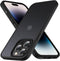 iPhone 15 Pro Case, Shockproof Military Grade Protection, Slim Translucent Hard Back, Frosted Black, 6.1''