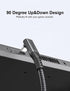 XAOSUN 240W USB4 Cable for Thunderbolt 4 Cable, Right Angle Thunderbolt 4 Cable 40Gbps Support 8K 4K Display 90 Degree Thunderbolt 4 Cable for ROG Ally, Steam Deck, Switch, eGPU, MacBook, Docks 3.3Ft