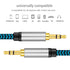 Hftywy 5ft/1.5M, 3.5mm 3.5mm Aux Cord Nylon Braided Audio Cable Headphone Cable Male to Male Aux Cord for Car