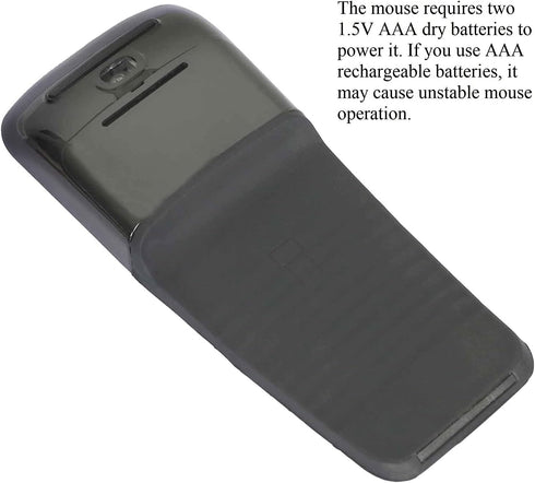 WUDEMWWFE Bluetooth Arc Mouse Foldable Slim and Portable Mini Wireless Computer Travel Mouse Folding Optical Touch Mice