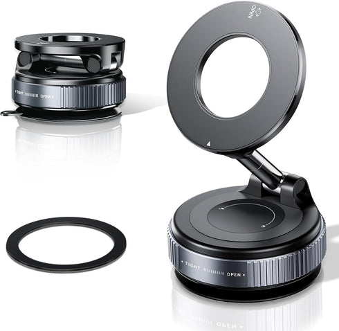 SEREVIGPUL Upgraded 360Vacuum Magnetic Phone HolderCar Phone MountSuction Cup Car Phone Mount for