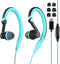 mucro Sport Headphones Wired, Over Ear in-Ear Earbuds, Headphones with Microphone for iPhone, Android Phone (Blue-TypeC)