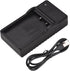 Andoer NP-120 HDR-AC3/ HDR-AC5/ HDR-AZ50/ HDR-V12/ HDR-V7 Battery Charger with LED Indicator Type-C Port & USB Cable