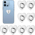Jxiwfvl 8 PCS Heart Shaped Phone Charm Hooks, Universal Adhesive Metal Cell Phone
