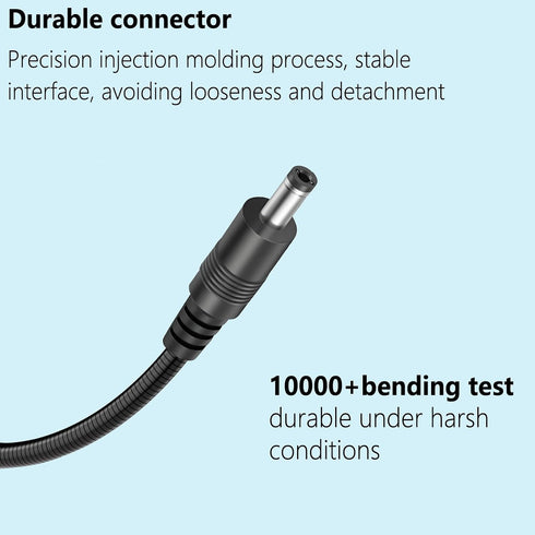 SYGGDERS 5.5 X2.1mm 4.0x1.7mm (6.56FT) Anti Chew Power Cord, Suitable for Solar Panel Connectors, to Male to Male Dc